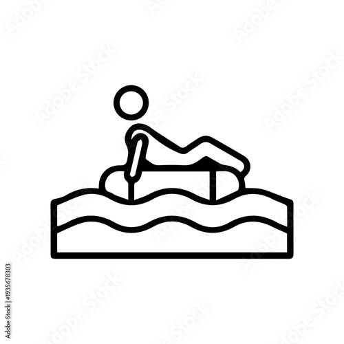 Person on Water Tube