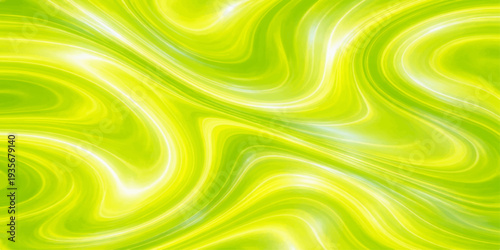 Abstract colorful green silk wave background with soft flowing liquid texture design