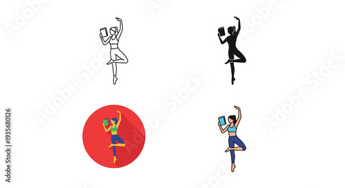 Ballet Dancer Tablet Icon Commerce