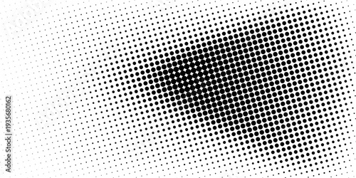 Set of halftone dots gradient pattern texture isolated on white background. Straight dotted spots using halftone circle dot raster texture. Vector blot half tone collection.