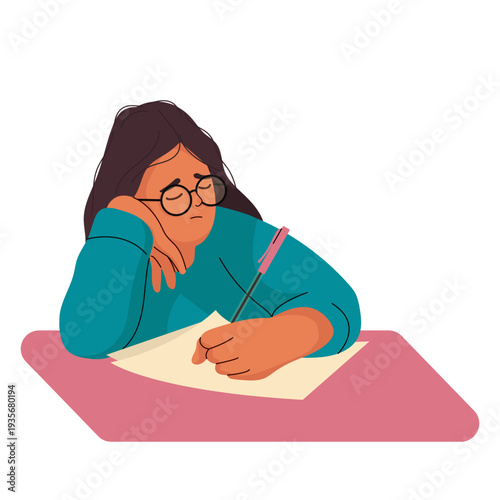 Frustrated girl in panic