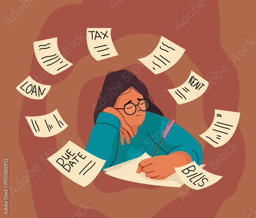 Frustrated woman with anxiety problem