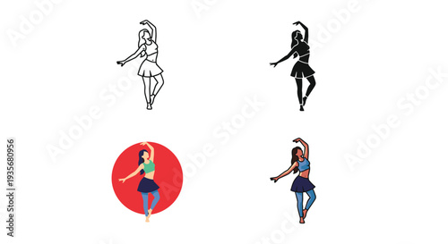 Female Dancer Motion Graphic Commercial Elements