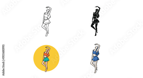 Dancer Pose Vector Art Commercial