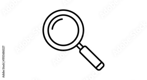 Magnifying glass illustration searching zoom isolated vector design element