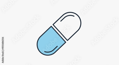 Medical capsule icon healthcare concept illustration on white background