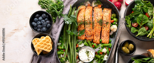 Family dinner concept. Healthy eating.