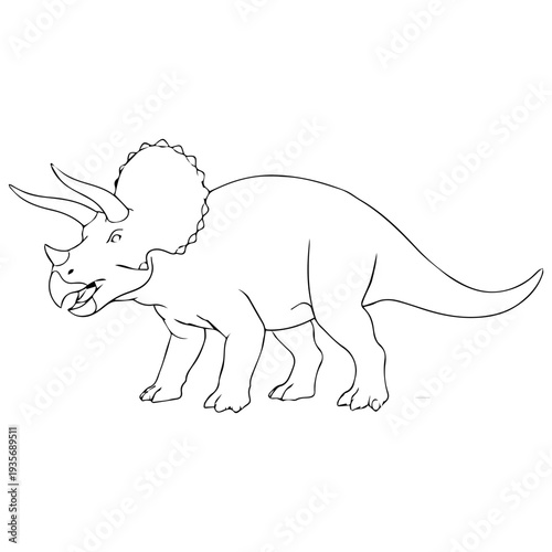 Triceratops dinosaur illustration vector 
Vector illustration icon on a white background