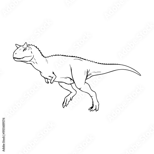 Carnotaurus dinosaur illustration vector 
Vector illustration icon on a white background