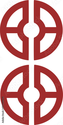 This logo communicates precision, unity, and traditional strength, making it ideal for high-end manufacturing, security firms, or luxury watch and lifestyle brands.