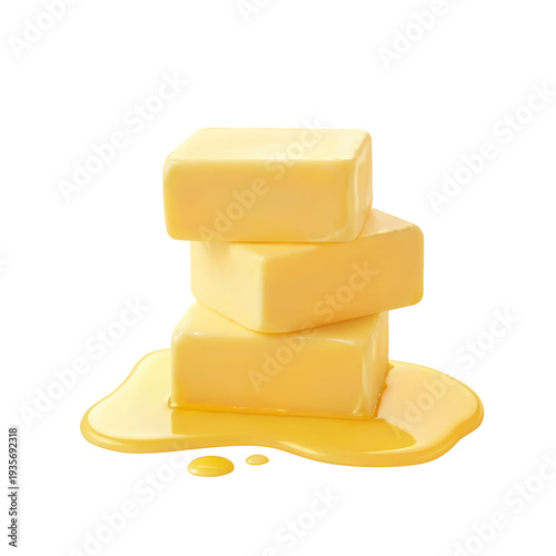 バターのイラスト リアル