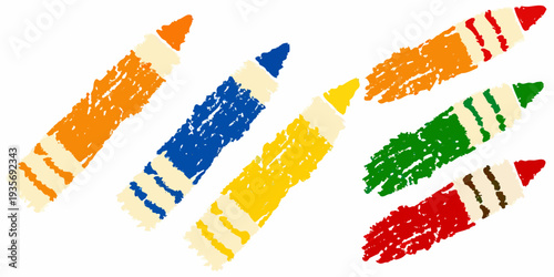 Colorful pencils arranged diagonally displaying vibrant primary and secondary hues