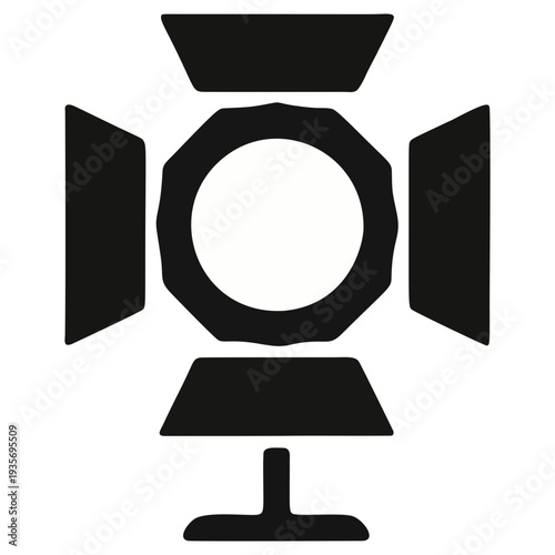 Cinema Glyph Silhouette Icon, Movie Pictogram Vector
