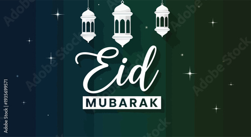 Celebratory graphic design for the islamic festival of eid mubarak