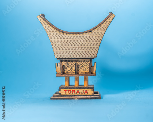 Miniature Toraja Tongkonan Traditional House Model