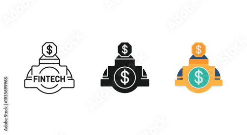 Fintech Money Icon Finance Technology