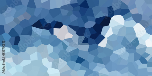 Abstract blue background with geometric triangles and 3D cubes creates a futuristic digital technology pattern with a light polygonal mosaic texture for a professional business wallpaper design.