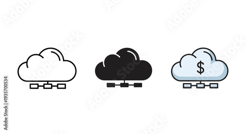 Cloud Network Dollar Icon Business Growth