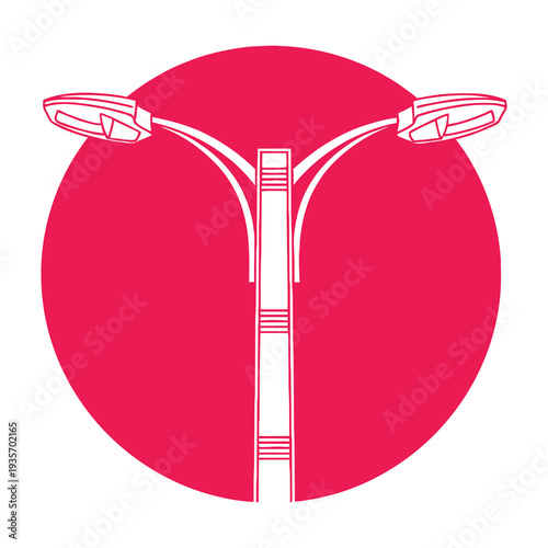 Intrauterine device illustration on pink background for healthcare