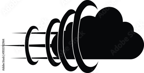 Cloud Data Transfer Icon Vector.