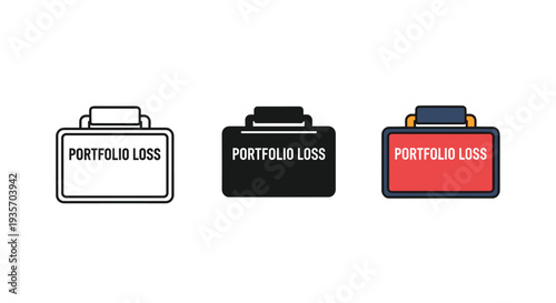 Portfolio Loss Icon Finance Risk