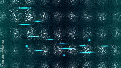 Futuristic digital abstract background with glowing blue dots and lines