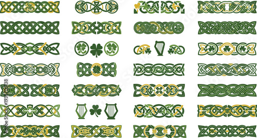 Stunning St Patrick's Day clover and hat icons
