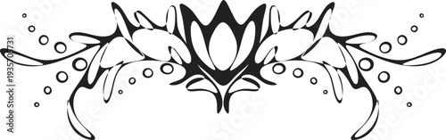 Black floral border vector illustration