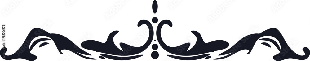 Fototapeta premium Black ornamental border vector