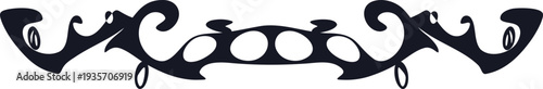 Black ornamental border vector