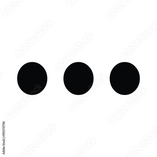 Ellipsis Dots Serif – Three Dot Punctuation Vector