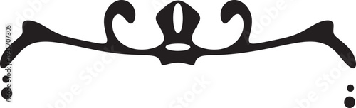 Black ornamental vector border element