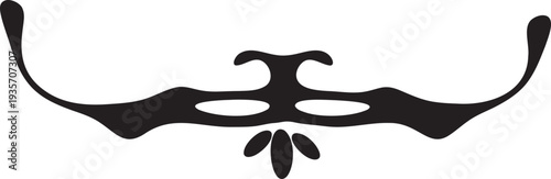 Black ornamental vector border element