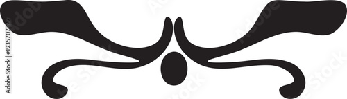 Black ornamental vector design element