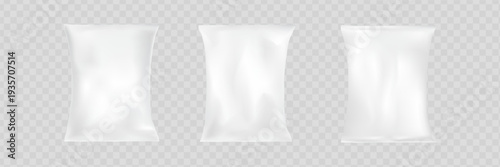 Plastic Packaging Wrap. Polyethylene Package for food. Vector