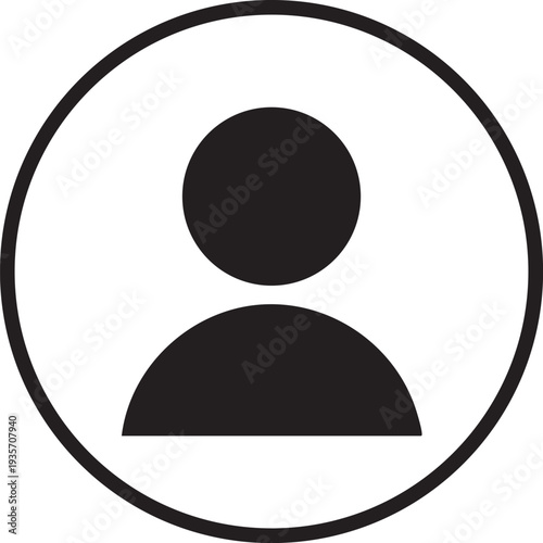 Black silhouette of a person in a circle symbol