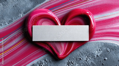 Valentine's Day Romantic Love Heart Background with Copy Space