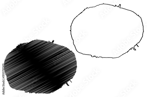 Tarama-jima island (Japan, East Asia, Japanese archipelago) map vector illustration, scribble sketch Taramajima map