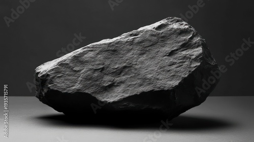 Gray rock, dramatic lighting, studio shot