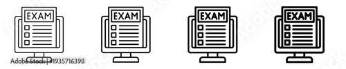 Exam Icon Set Different Style Collection
