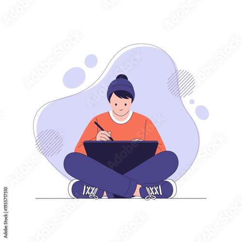 Young Illustrator Designs Digitally, Focused on Creative Art and Innovative Visualizations