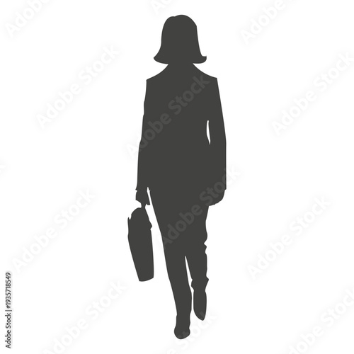 Businesswoman walking with briefcase