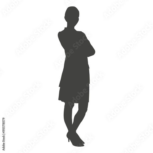 Casual standing female executive