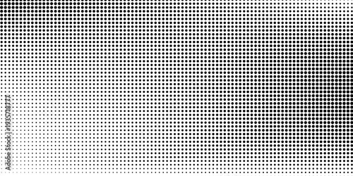 Abstract drunge halftone gradient background. Faded grit noise texture. White and black sand wallpaper. Retro pixelated backdrop modern simple design