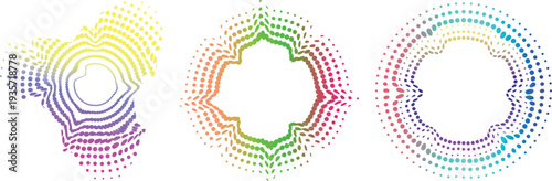 Abstract Rainbow Sound Wave Graphic Elements