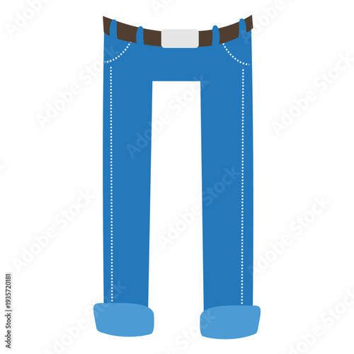 Blue mens pant cartoon
