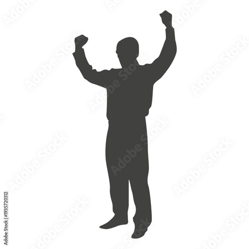 Businessman success silhouette