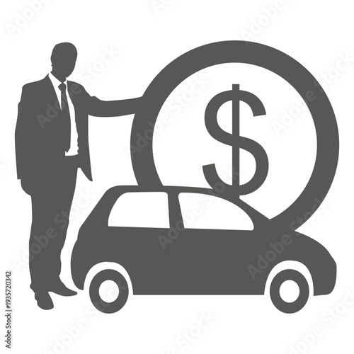 Businessman purchasing car