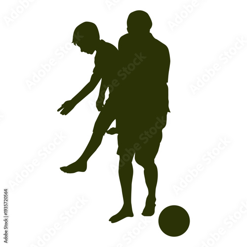 Dad picking son silhouette