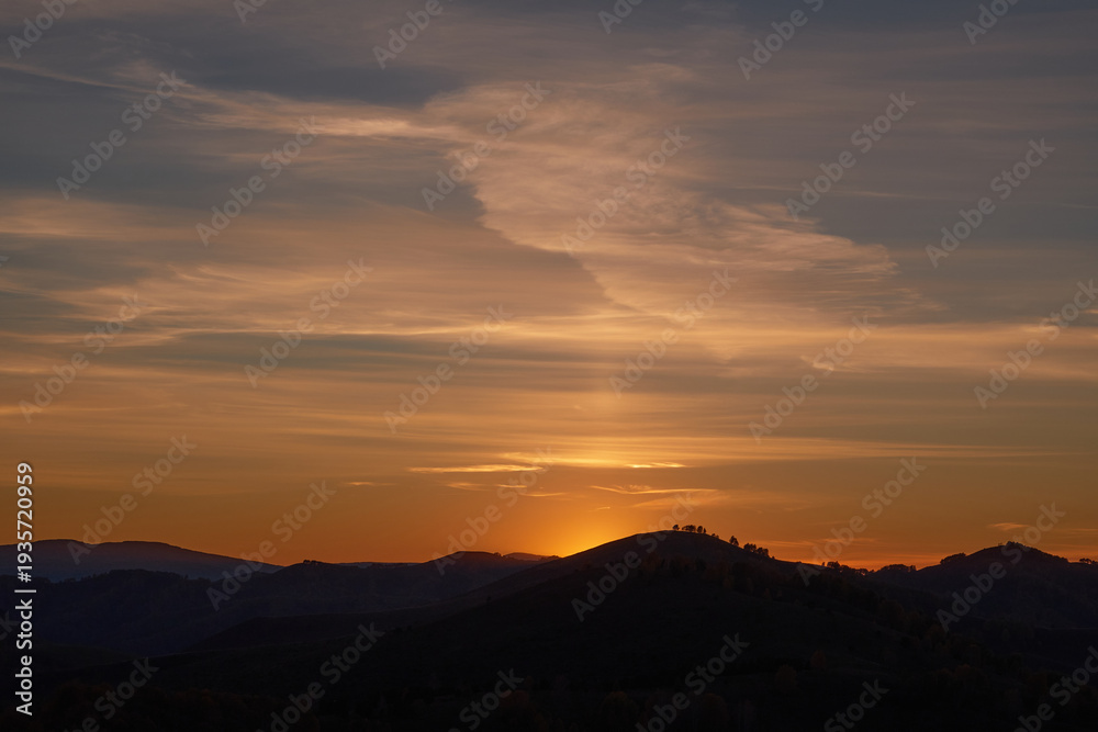 Obraz premium Sunset in the mountains.